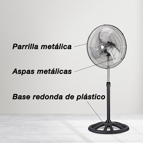 Ventilador De Pedestal Pie Mytek 3397 End