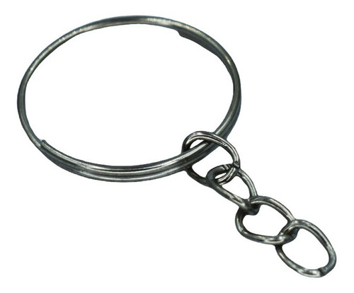 Argola De Chaveiro C/ Corrente 20mm Níquel 300 Pçs Argolinha