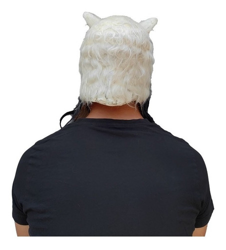 Máscara Terror Lobo Oveja Borrego Para Halloween Ghoulish Color Blanco