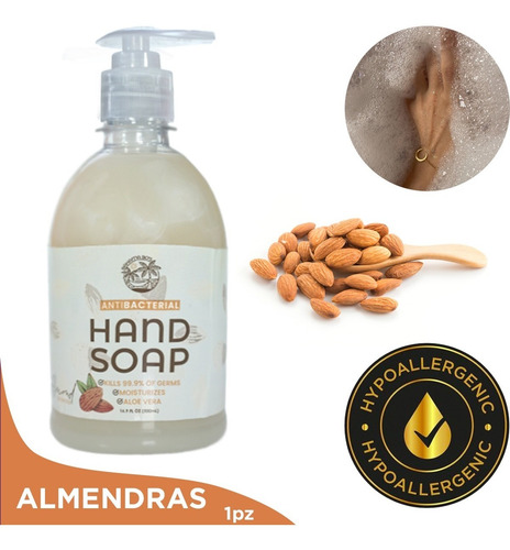 Imagen 1 de 4 de Jabón Líquido Para Manos Antibacterial Hipoalergénico 500mil