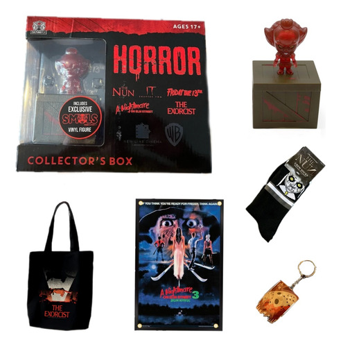 Caja Horror Collectors Box  Figura It, La Monja, Exorcista 