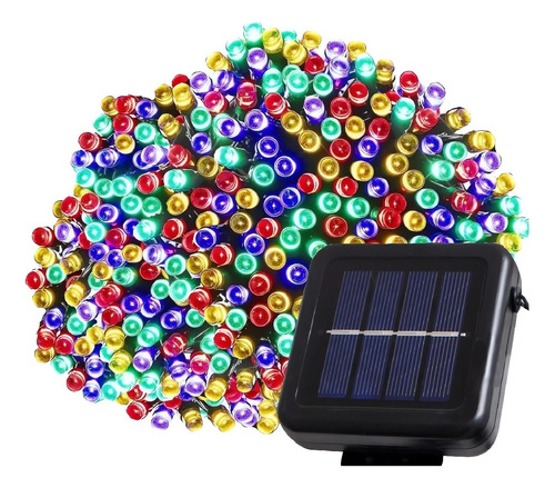 Guirnalda Solares Navidad Decoración 30m 300 Led Multicolor