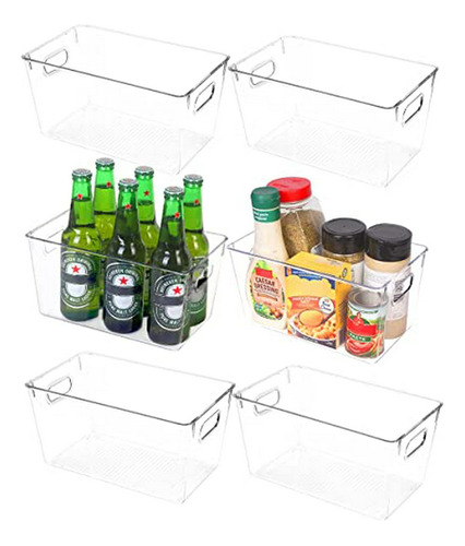 Paquete Organizadores Plástico Transparente, 6-pack Pet, 10 