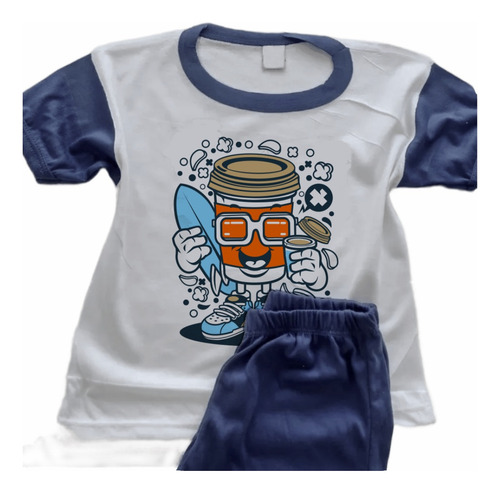Pijamas Hot Dog Infantil Estampada Personalizada - 0196
