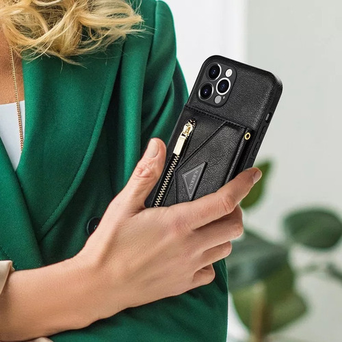 Funda De Piel Para iPhone Funda Tipo Cartera Con Correa