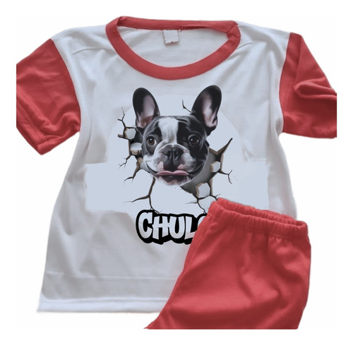 Pijamas Perros Boxer Infantiles Estampado Con Nombre 6402