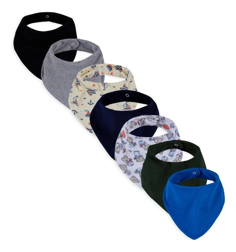 Kit 7 Babadores Para Menino Itsbella