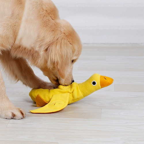 Juguete Pato Peluche Dispensa Comida Y Premio Mascota Perros