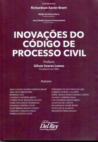 Inovações Do Código De Processo Civil - 01ed/21, De Brant, Richardson Xavier. Editora Del Rey Livraria E Editora Em Português