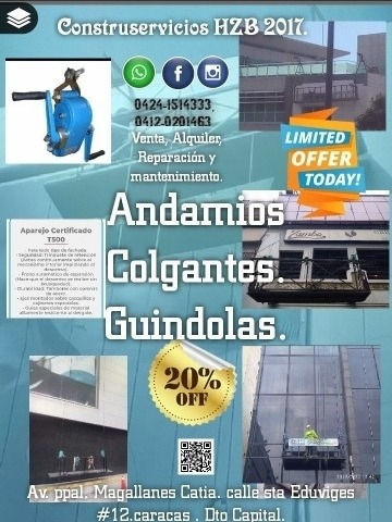 Alquiler De Andamios Colgantes,(guindolas) Restaur Fachadas 