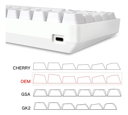 Teclado Skyloong Sk61 Pudding Keycaps Pbt Gateron Brown 60%