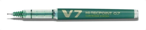 Roller Pilot V7 Recargable A Cartucho Lapicera Japon Aguja Color De La Tinta Verde
