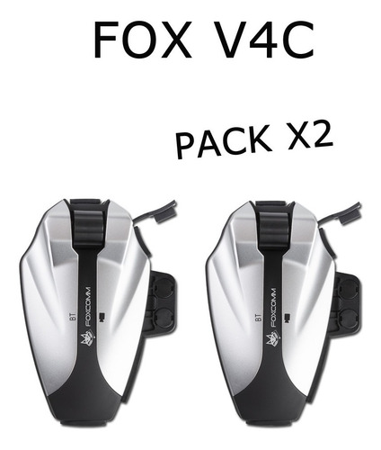 Pack X2 Intercomunicador Bluetooth Fox V4c C/ Cámara Hd (4p)