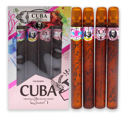 Set De Fragancia Perfume Cuba Para Mujer, Set De Regalo De 4