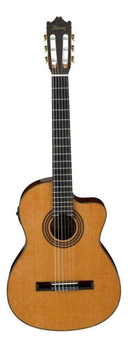 Guitarra Electroacústica Ibanez Classical Ga6ce Para Diestros Amber Amaranto Brillante