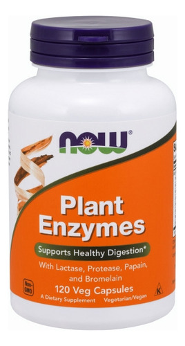 Supplement Now Foods Plant Enzymes 120 Vcaps Healthy Digesti