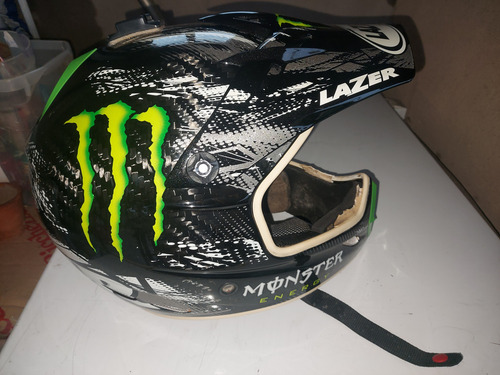 Casco Lazer Motocross Dibra De Carbono Negro Varios Colores Xl61-62 (Usado)