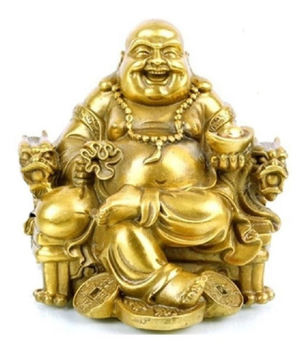Estatua Buda Para Suerte Felicidad Dio Riqueza Riendo Silla
