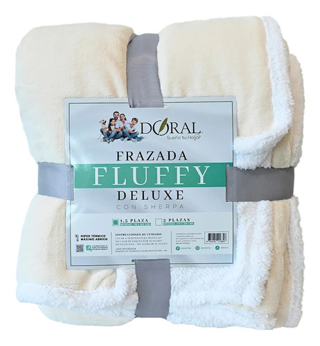 Frazada Doral Fluffy Plush Sherpa 1.5 Plazas