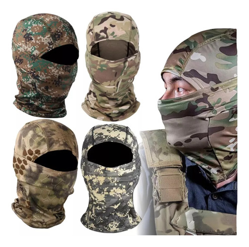 Pasamontaña Protector Ciclismo Elástica Balaclava Camuflaje 