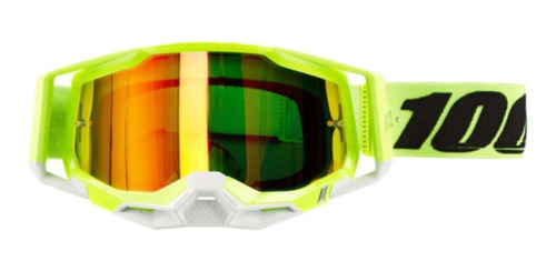 Óculos 100% Racecraft 2 Amarelo Fluor Motocross Lente Extra