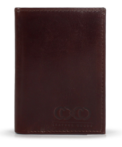 Imagen 2 de 6 de Cartera Billetera Vertical Delgada Piel Genuina Hombre Mujer