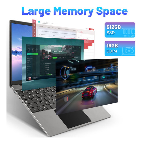 Computadora Portátil 15.6 16gb Ddr4 512gb Ssd Fhd Wifi Bluet