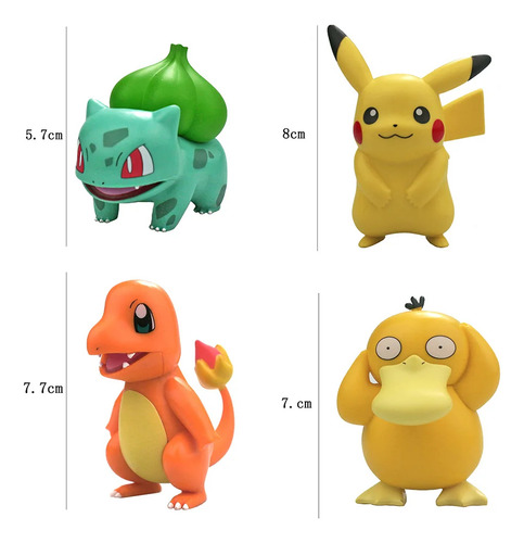 Set De 6 Figuras De Muñecos De Colección Pokémon