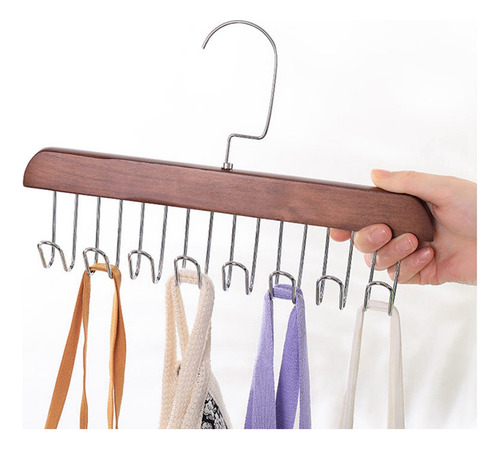 O Perchero De Madera Con Varios Ganchos Para Bufanda Que