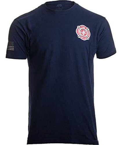 Bombero Cruz Maltesa Camiseta De Manga Corta, Diseno Con Te