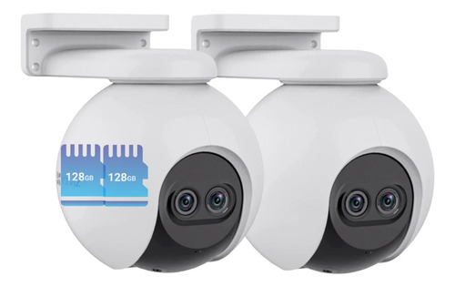 Kit X2 Camara Seguridad Wifi Domo 360 Ezviz +2 Memorias 128g