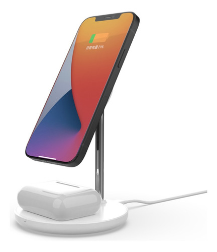 Base Carregadora Magsafe Para iPhone AirPods Standby Espera Cor Branco
