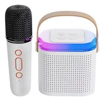 Comprar Parlante Cubo Bluetooth Con Microfono Karaoke Luces Led Rgb