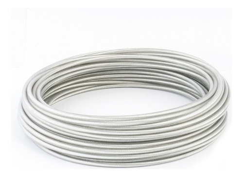 Cable Acero Recubierto Pvc 4mm 1x7 Rollo 300mts Tender Ropa