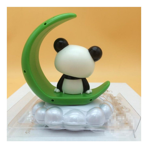 Panda Con Movimiento De Cabeza Luz Solar - Accesorio Autos