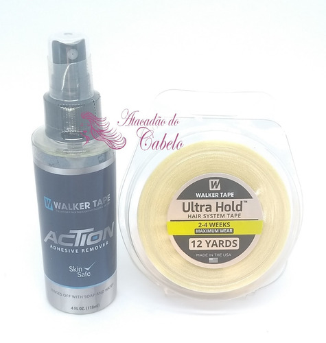  Removedor  Action 118ml+fita Ultra Hold Branca 12m 1.9cm