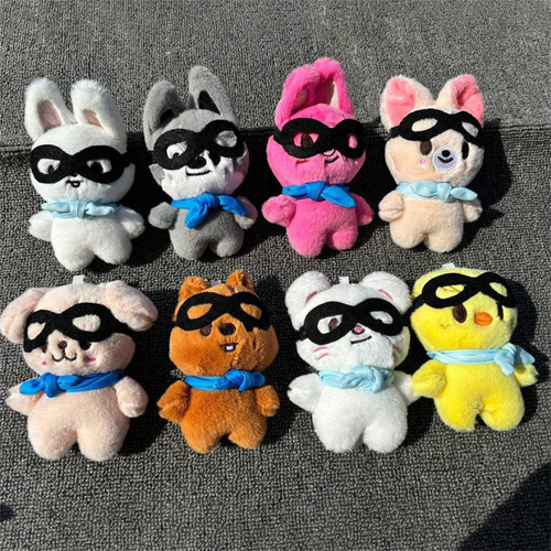 Fatkaki 4 Inch Kpop Skzoo Plush Keychain Stuffed Animals
