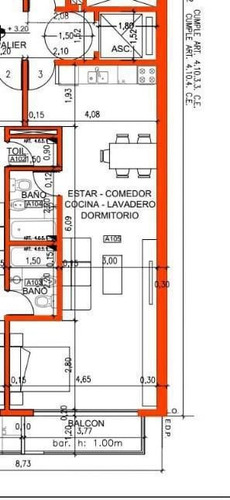 Imagen 2 de 4 de Departamento Monoambiente En Pozo. 2º Frente. Sarmiento Al 3700 - Almagro