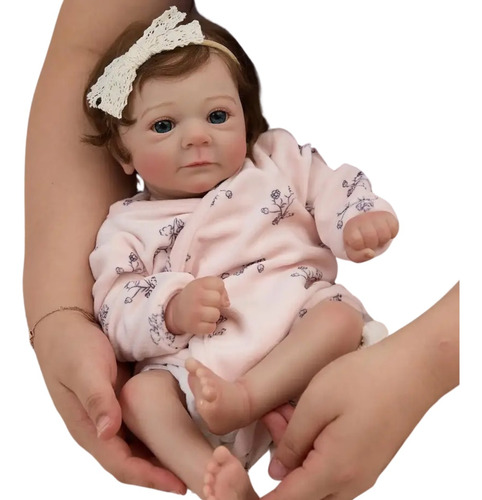 Boneca Bebê Reborn Realista Doll Menina Olhos Abertos