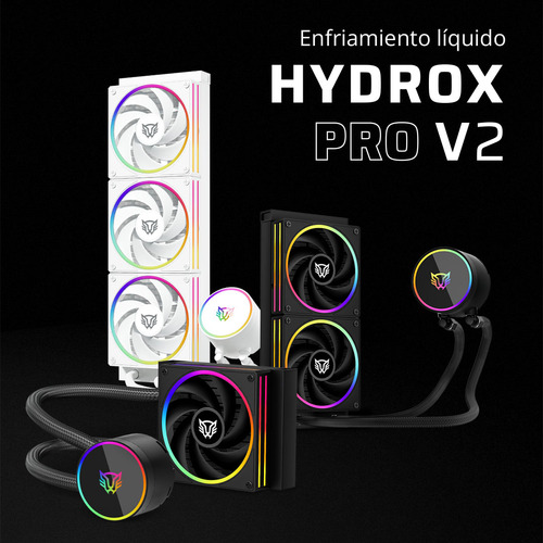 Enfriamiento Liquido 360 Hydrox Pro V2 Hx36 Rgb Tdp 300 W Led Blanco