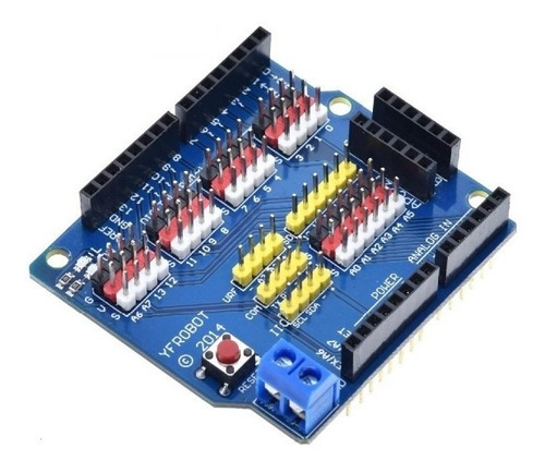 Sensor Shield Para Arduino Uno Y Mega Con Pines De Colores