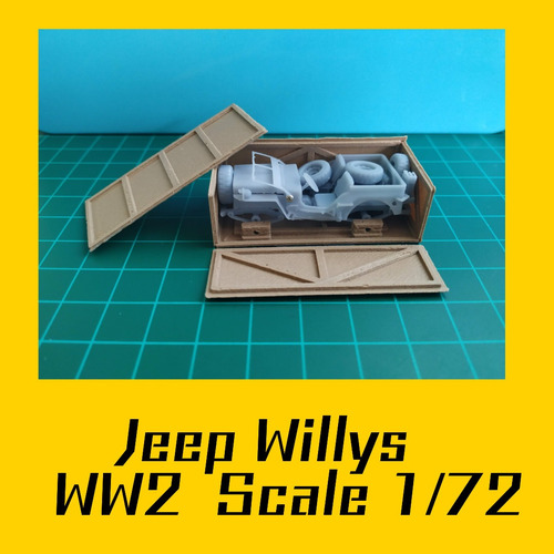 Jeep Willys Ww2 Modelo A Escala 1/72- Escultura