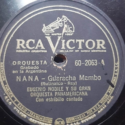 Pasta Eugenio Nobile Panamericana 602063 Rca Victor C591