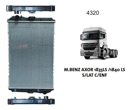 Radiador Mercedes Benz Axor 2035/2540/2640 C/ Enf. S/lat