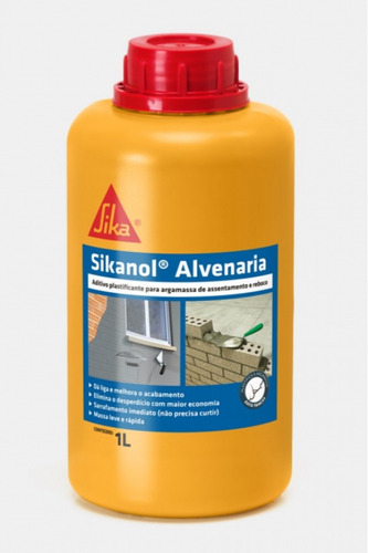 Imagem 1 de 1 de Aditivo Para Dar Liga Na Massa Sikanol Alvenaria 1 L