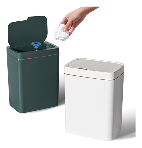 Bote De Basura Con Sensor Led Inteligente Silencioso 18l