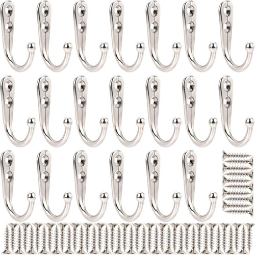 Onwon 20 Ganchos De Pared Con 50 Tornillos, Estilo Vintage,