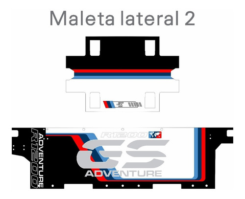 Imagen 5 de 8 de Kit Adhesivo Para Maletas Bmw Gs R1200 Adventure Designpro
