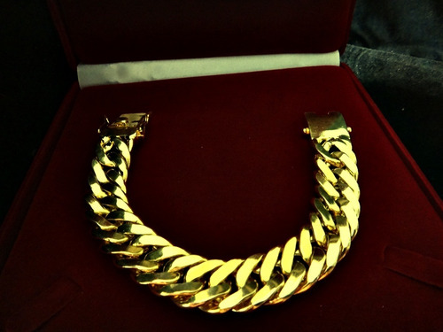 Pulseira Ouro18k Grumet/duplo Oca 20cm 60grs