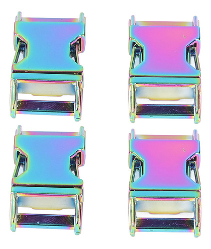 Side Release Buckle 4pcs 25x47mm Zinc Alloy Glossy Wide